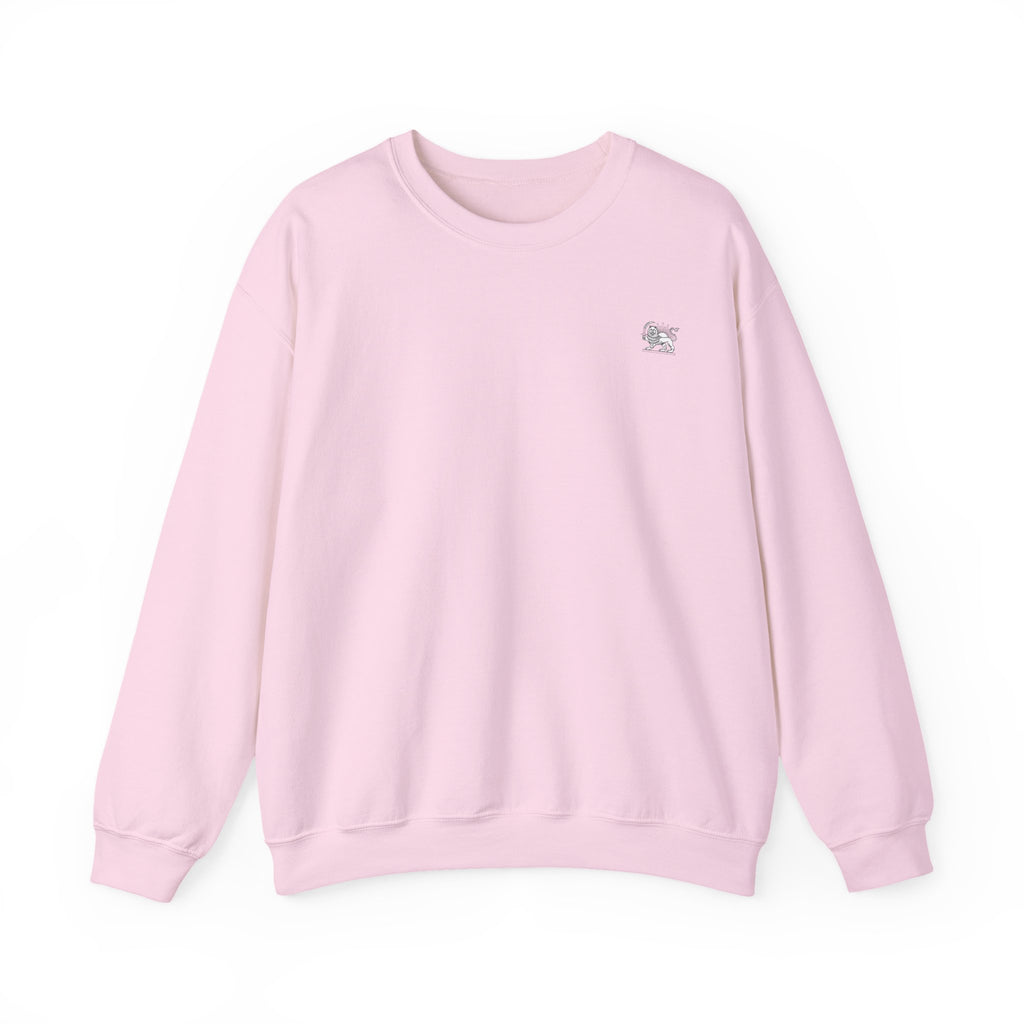 Minimal Tiny Rose Crewneck Sweatshirt — Small Chest Floral Embroidered Crew