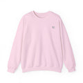 Minimal Tiny Rose Crewneck Sweatshirt — Small Chest Floral Embroidered Crew