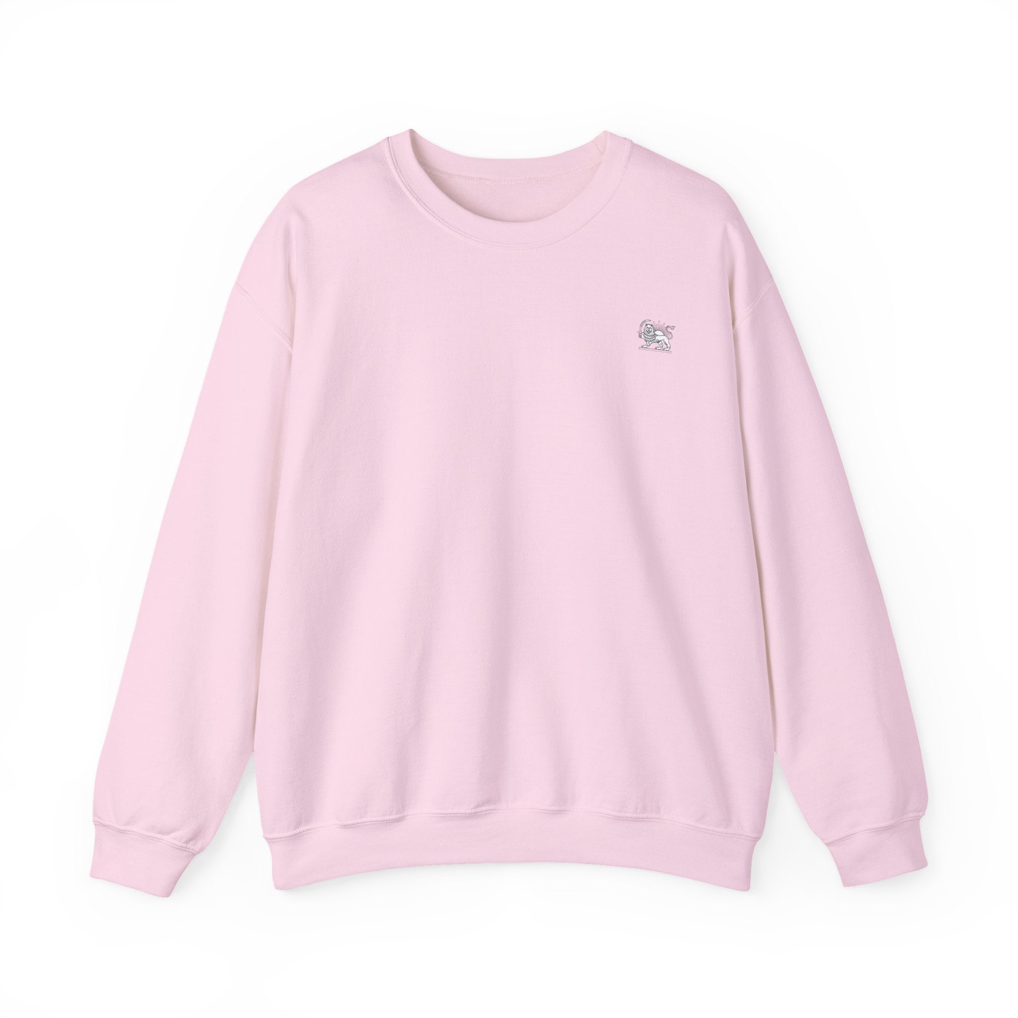 Minimal Tiny Rose Crewneck Sweatshirt — Small Chest Floral Embroidered Crew