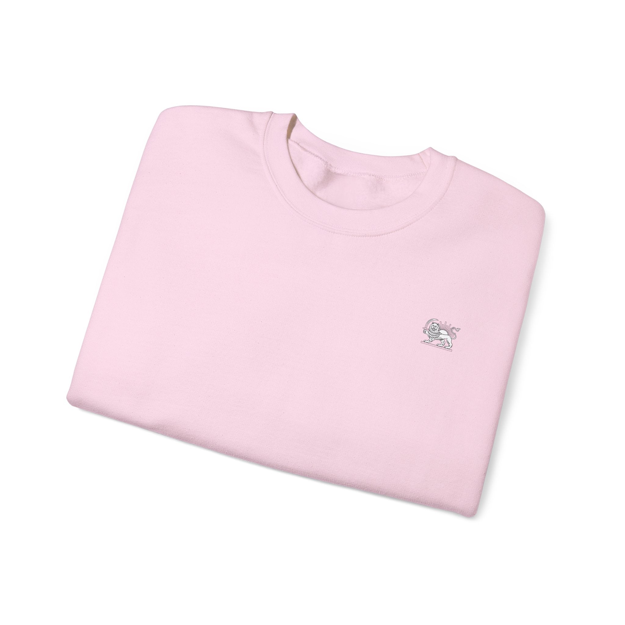 Minimal Tiny Rose Crewneck Sweatshirt — Small Chest Floral Embroidered Crew