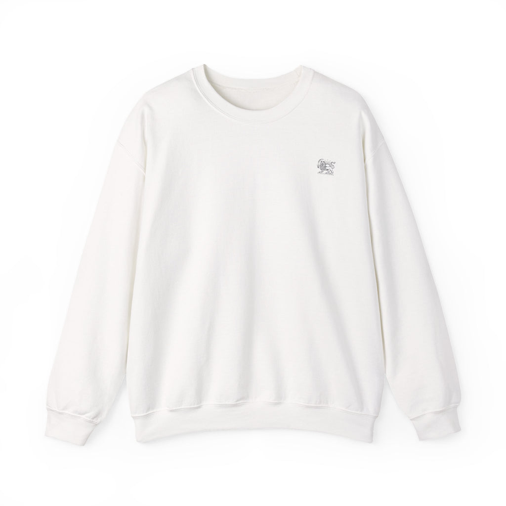 Minimal Tiny Rose Crewneck Sweatshirt — Small Chest Floral Embroidered Crew