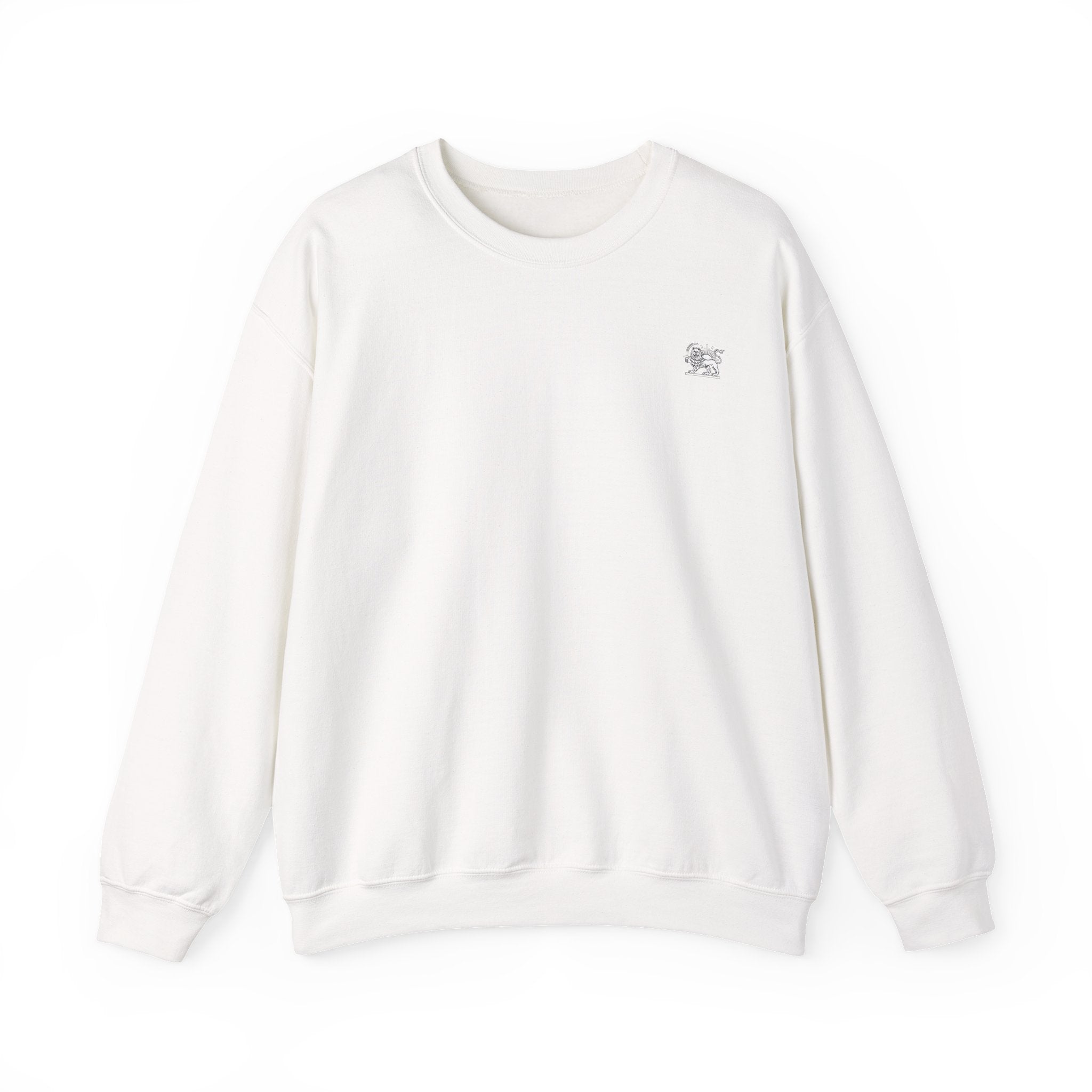 Minimal Tiny Rose Crewneck Sweatshirt — Small Chest Floral Embroidered Crew